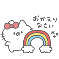 cute ribbon cat sticker #16