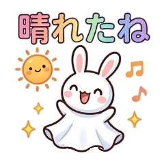 Teru Teru Bozu Rabbit Weather Stickers
