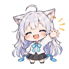 Chibi chara stamp 1.1 (Catgirl)