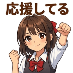 Kind Cute Girl Stickers