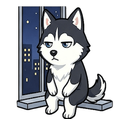 cool Siberian Husky stickers