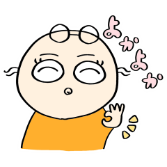 The stickers of Nobu in Hakata dialect