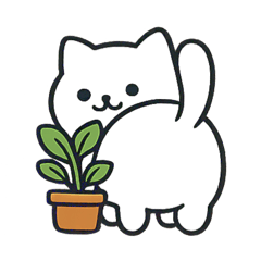 ミミは白い猫です