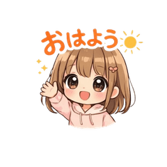 Fluffy Mochi Girl Stickers