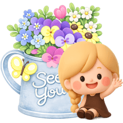 A set of cute 3D girly stickers