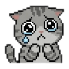 可爱的猫像素艺术