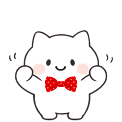 Soft White Cat  Gentle Daily Stickers