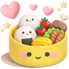 Cute Puffy Mochikko Food Stickers