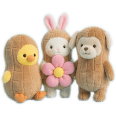 もこもこピーナッツずきんの仲間たち
