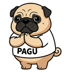 Cheering Pug (Kansai Dialect)