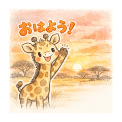 Stickers of giraffe