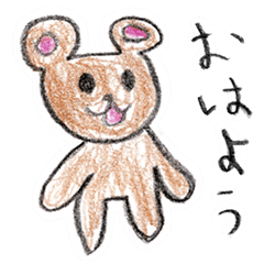 Bear sticker drawn by Chiaki.