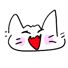 The emotions of a cute white cat