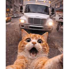 Game Over Cat BIG Stickers