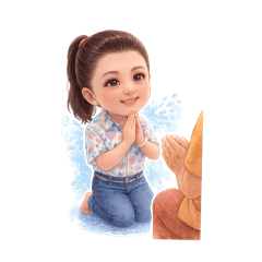 泼水节可爱女孩贴纸