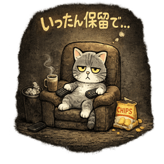 Lazy Grumpy Uncle Cat