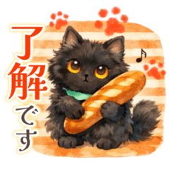 The daily life of a fluffy black cat