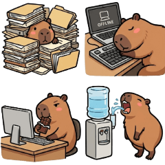 The Silent Capybara Office Chaos(40sets)