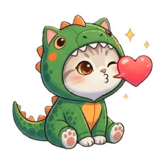 青蛙虎&恐龍貓情侶日常