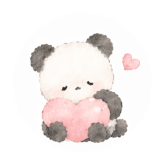 Fluffy panda stamp_tuno