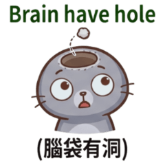 ★歪樓英文★ 可愛海豹腦袋有洞