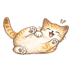 ink painting cute cat 5