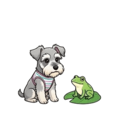 Cozy Rainy Season Schnauzer Daily Stamps
