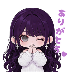 cute girl purple