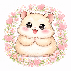 Fluffy Djungarian Hamster: Super Kawaii
