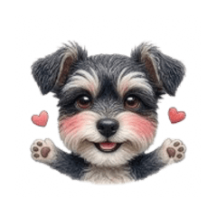 Emoji-style stamps Schnauzer