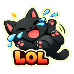 每天都能用！好懂的黑貓英文聊天貼圖 2