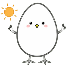 Easygoing Egg Chick Stickers