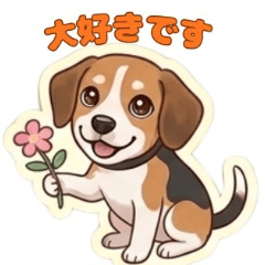 Beloved mixed-breed dog stickers