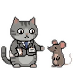 Pixel art career cats