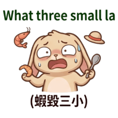 ★歪樓英文★ 垂耳兔蝦毀三小