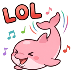 每天都能用！好懂的粉紅海豚英文聊天貼圖