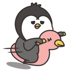 Ginta the Moving Penguin with his unchi