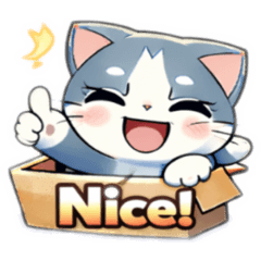 Normal Box Cat Stickers 7