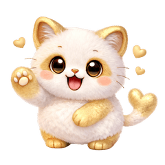 Gold Nyanda - Cute & Healing Sticker