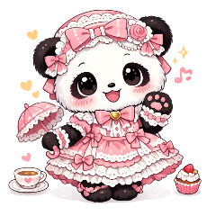 Elegant Panda Stickers