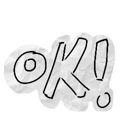 Cute letters on cuted paper