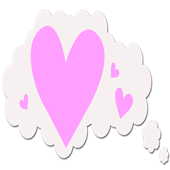 Cute speech bubble - cloud shape 01