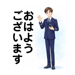 Gentle Pilot Boyfriend Polite Stickers
