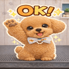 Cute Poodle Everyday Stickers