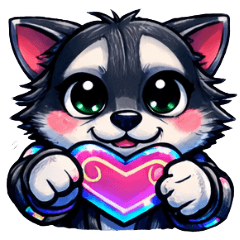 賽博龐克小狗狗貼圖