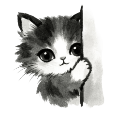 水墨貓咪的日常生活