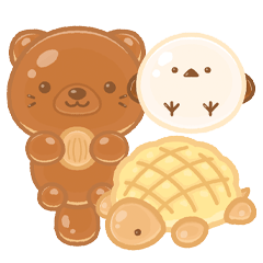 キャラクターパン♪もこもこスタンプデコ