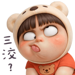 小熊阿寶氣到臉歪掉 大貼圖