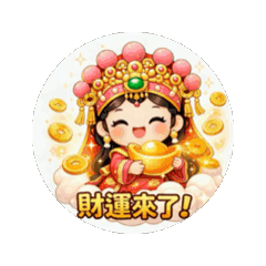 媽祖招財來了｜可愛開運貼圖