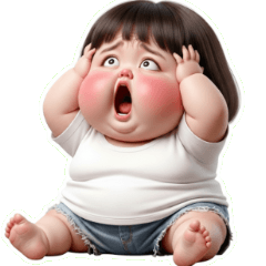 無奈肉肉小胖妹